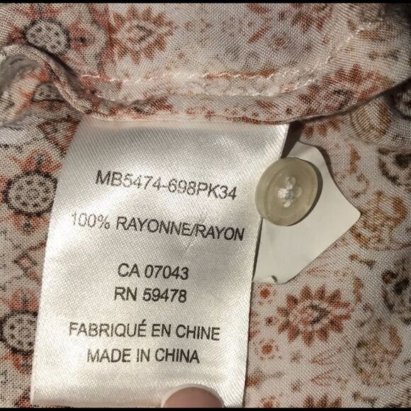 Artisan Ditsy Floral Boho Tunic Top - Picture 8 of 11